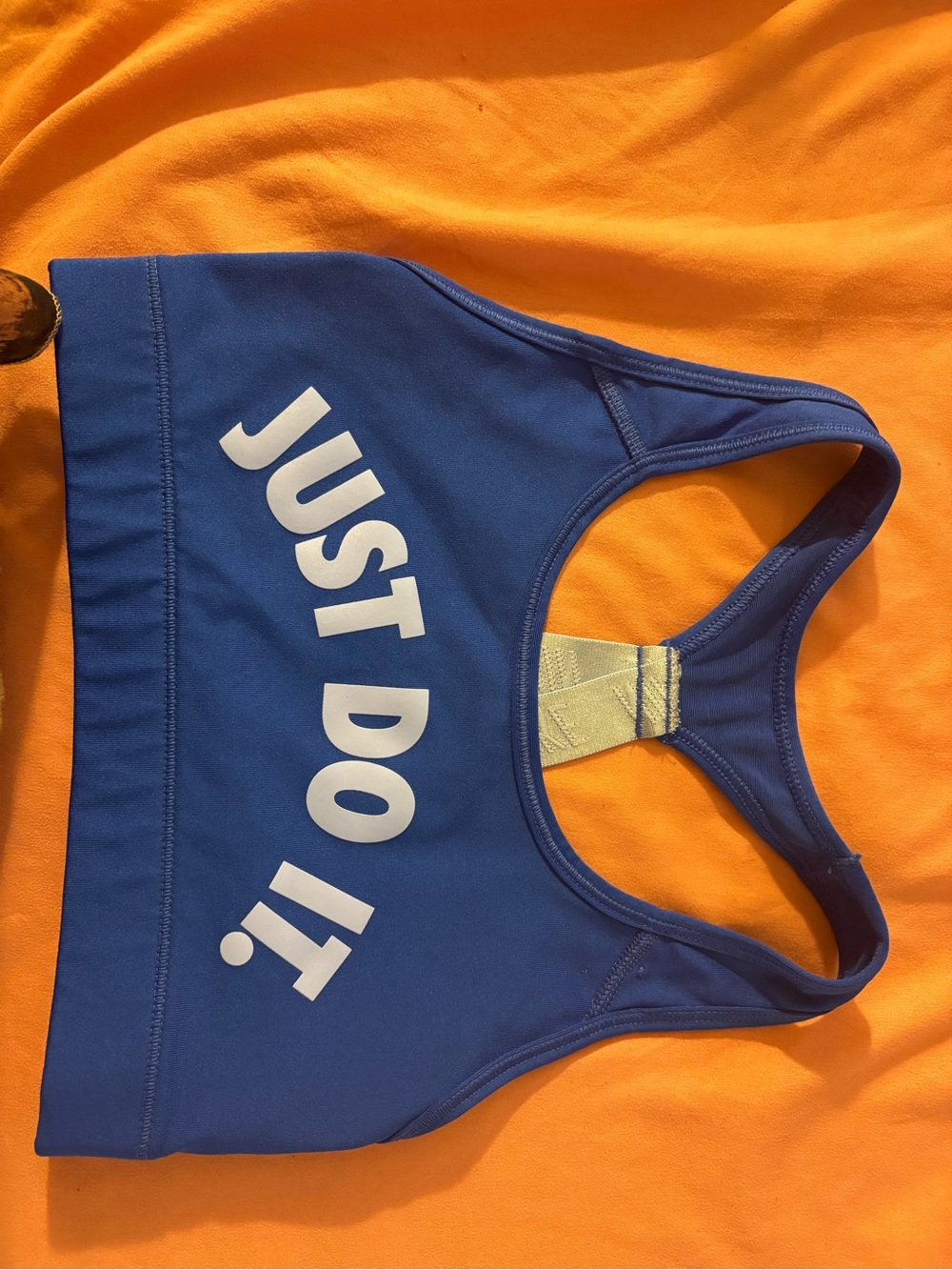 Nike Blue Sports Bra with Light Blue Straps